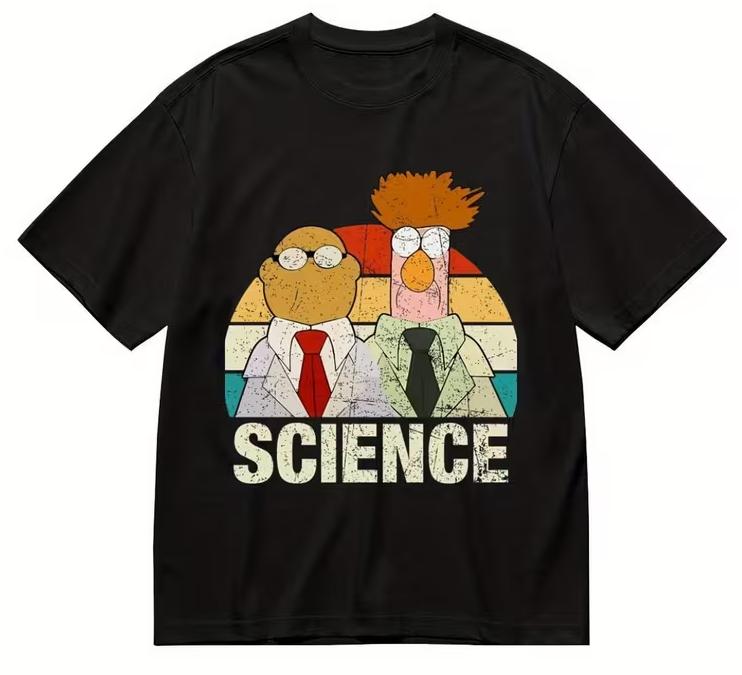 Retro 'Science' Duo Vintage Sunset T-Shirt