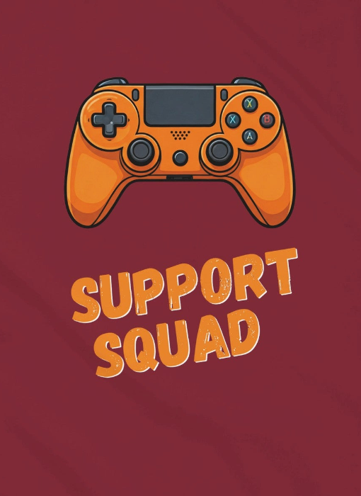 Support Squad - Orange controller Gamer Tee