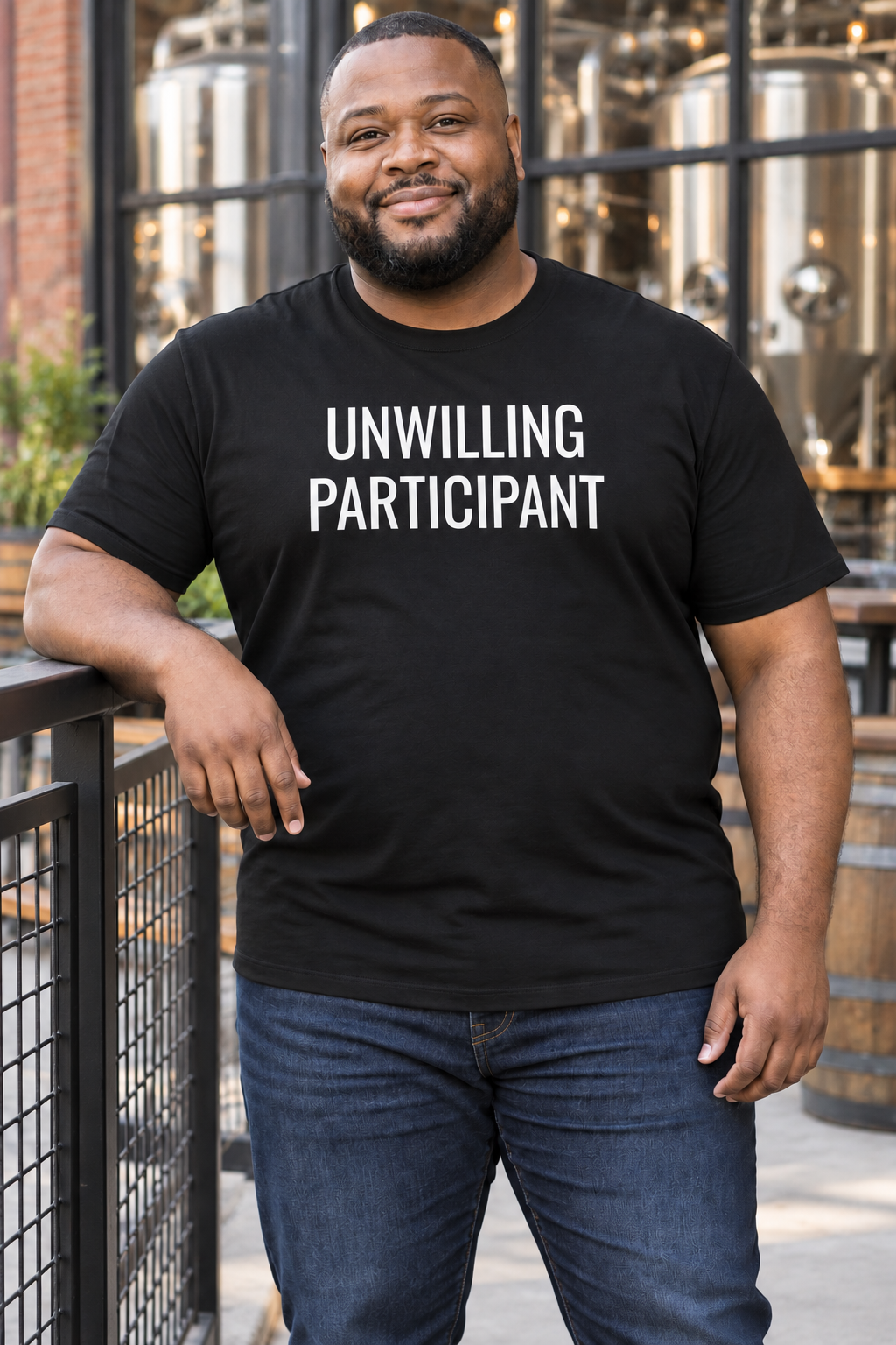 Unwilling Participant Funny Sarcastic Graphic T-Shirt – Retro Passive-Aggressive Humor Tee