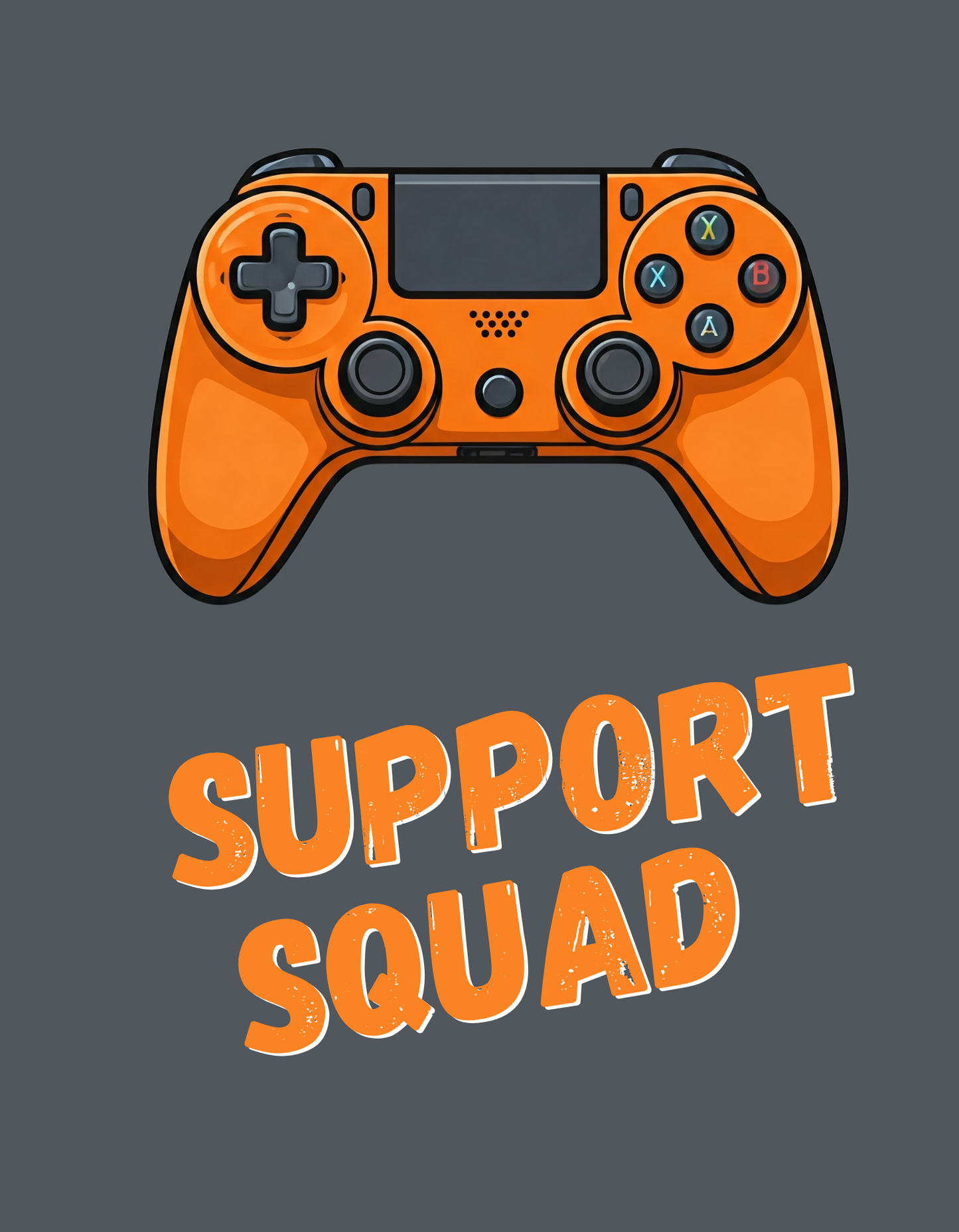 Support Squad - Orange controller Gamer Tee