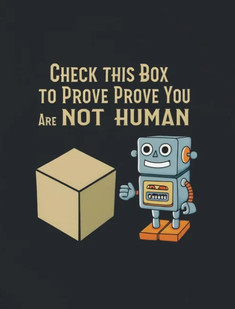 Robot CAPTCHA T-Shirt: Prove Your INhumanity - Black Edition
